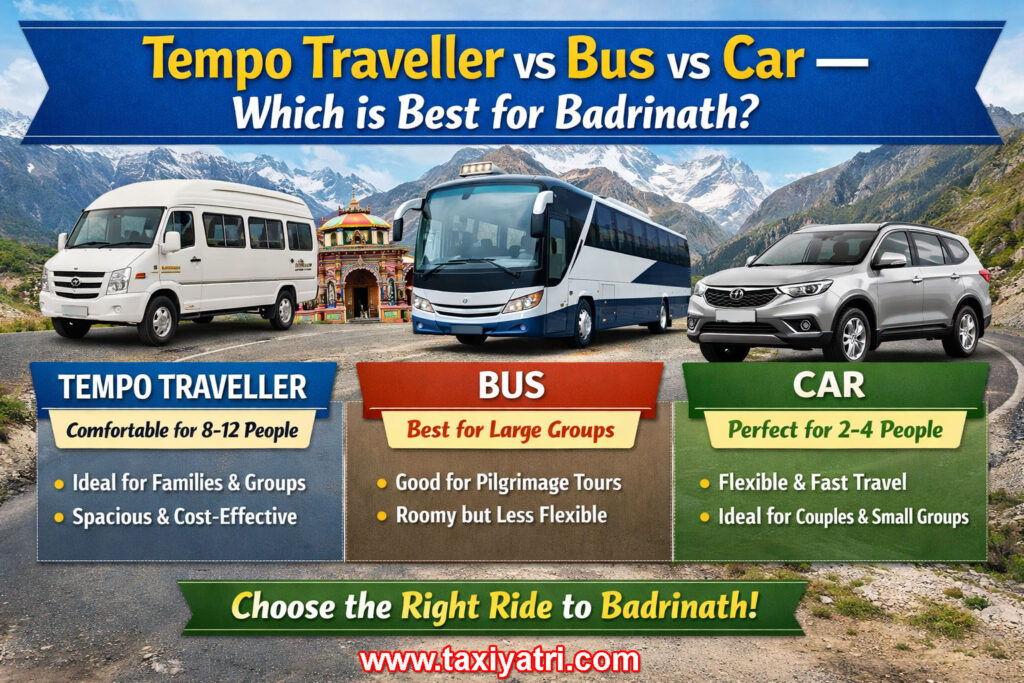Tempo Traveller vs Bus vs Car