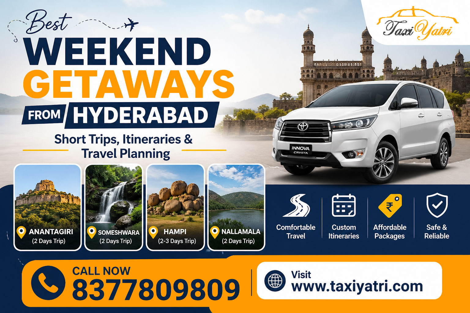 Best Weekend Getaways from Hyderabad 2026 | Top Nearby Tourist Places ...