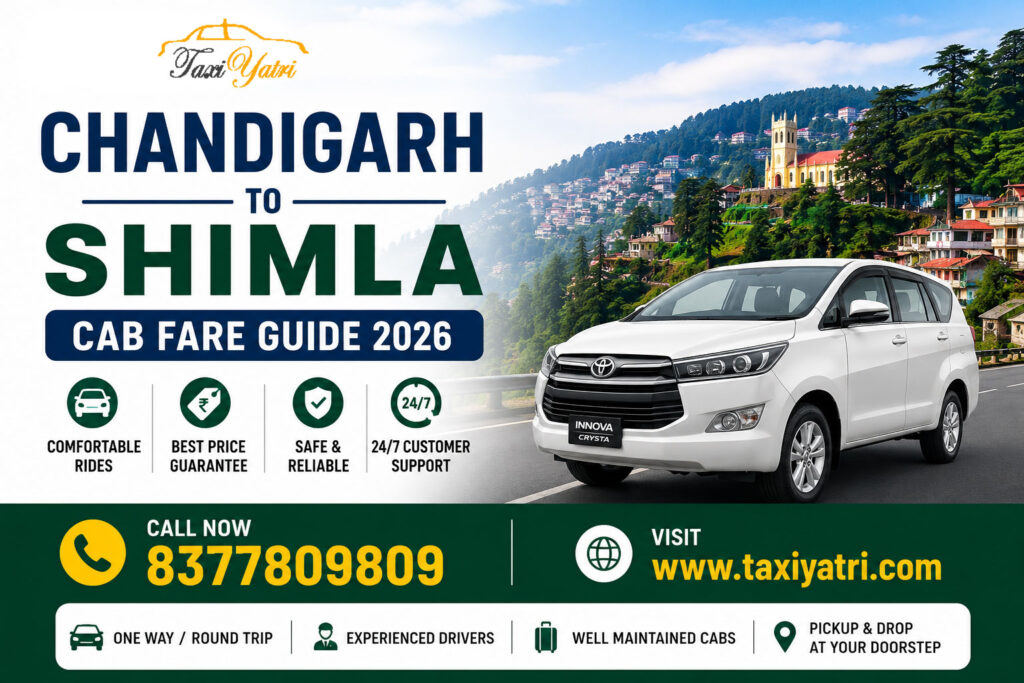 Chandigarh to Shimla Cab Fare Guide