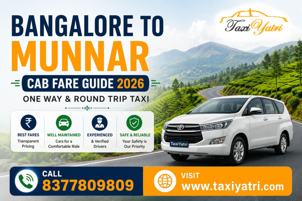 Bangalore to Munnar Cab Fare Guide