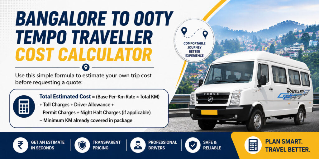 Bangalore to ooty cost