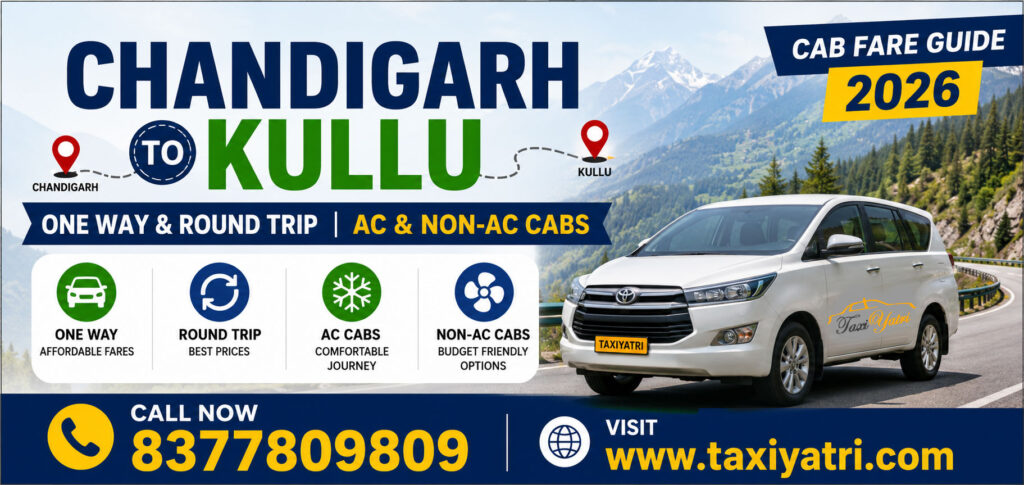Chandigarh to Kullu Cab Fare Guide