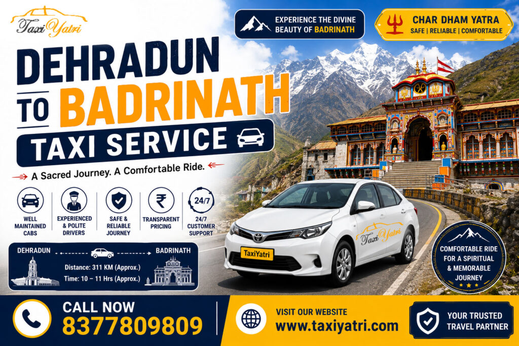 Dehradun to Badrinath Taxi
