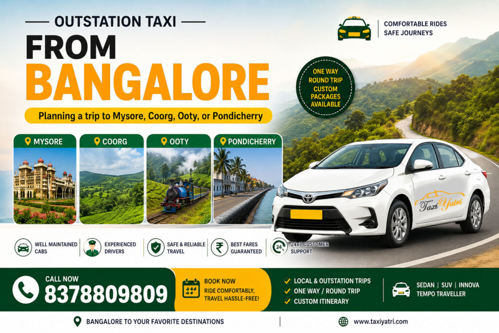 Outstation Taxi from Bangalore