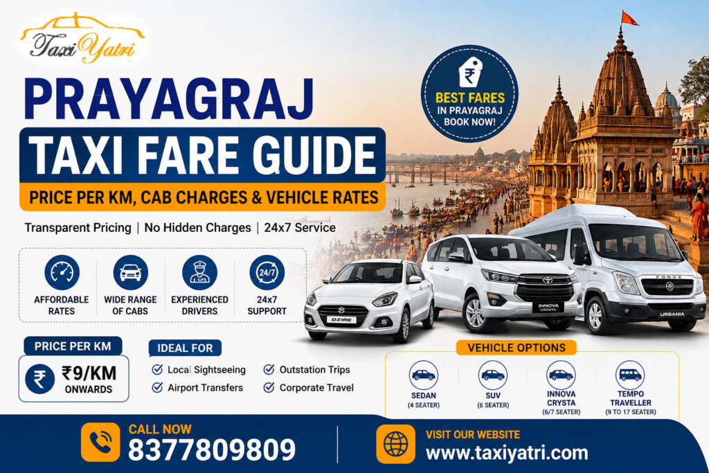 Prayagraj Taxi Fare per km