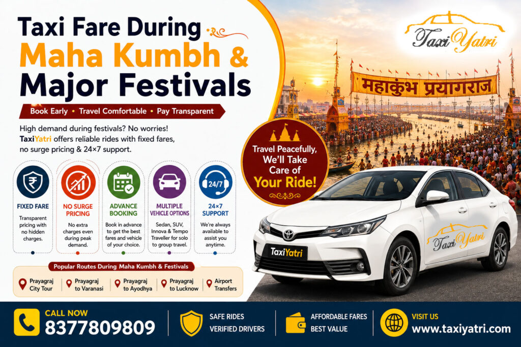 Taxi Fare During Maha Kumbh & Major Festivals