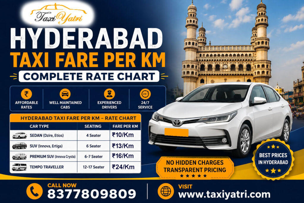 Hyderabad Taxi Fare Per KM