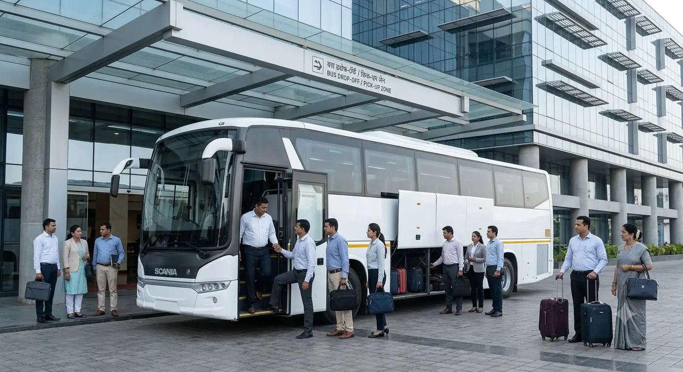Corporate bus rental from BTM Layout, Bangalore