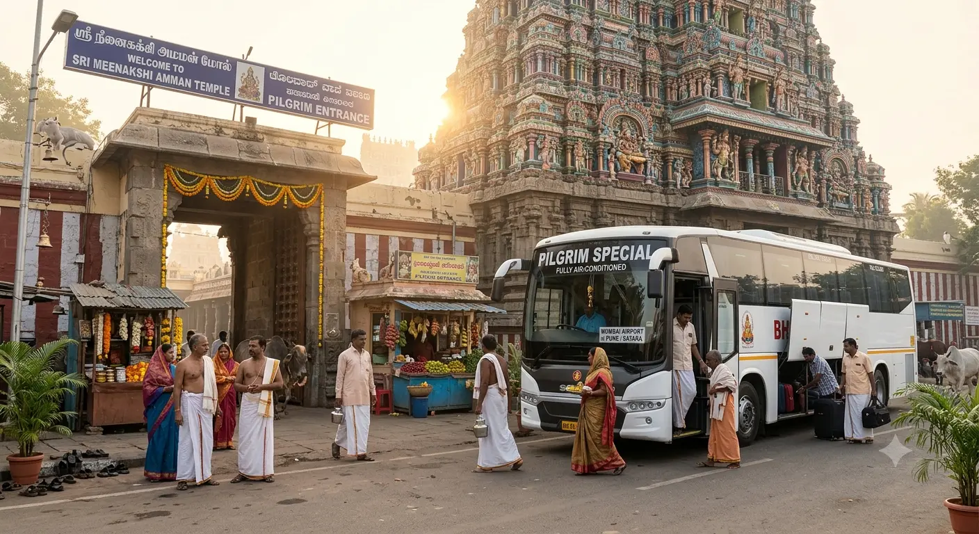Pilgrimage bus rental from BTM Layout, Bangalore