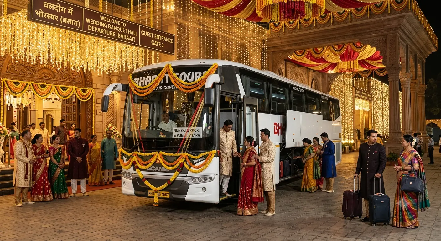Wedding bus rental from BTM Layout, Bangalore
