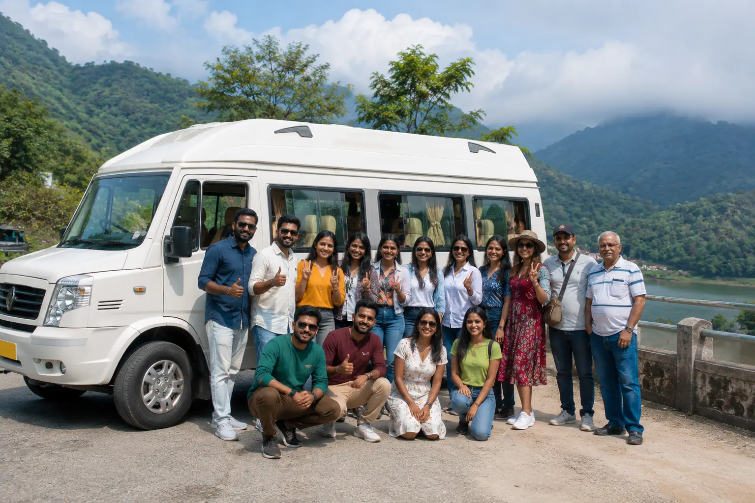 Tempo Traveller group tour from Kothanur, Bangalore