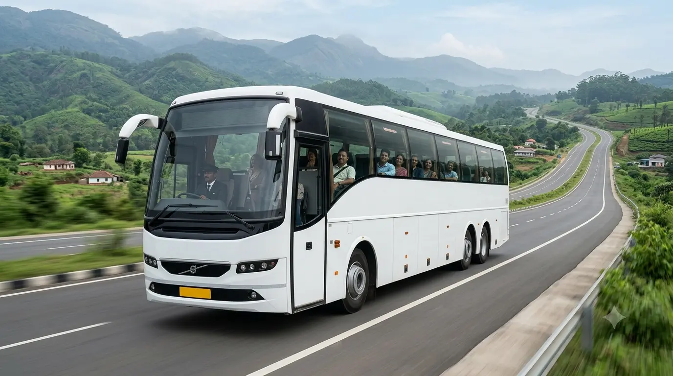 Multi-day tour Volvo bus from HBR Layout, Bangalore
